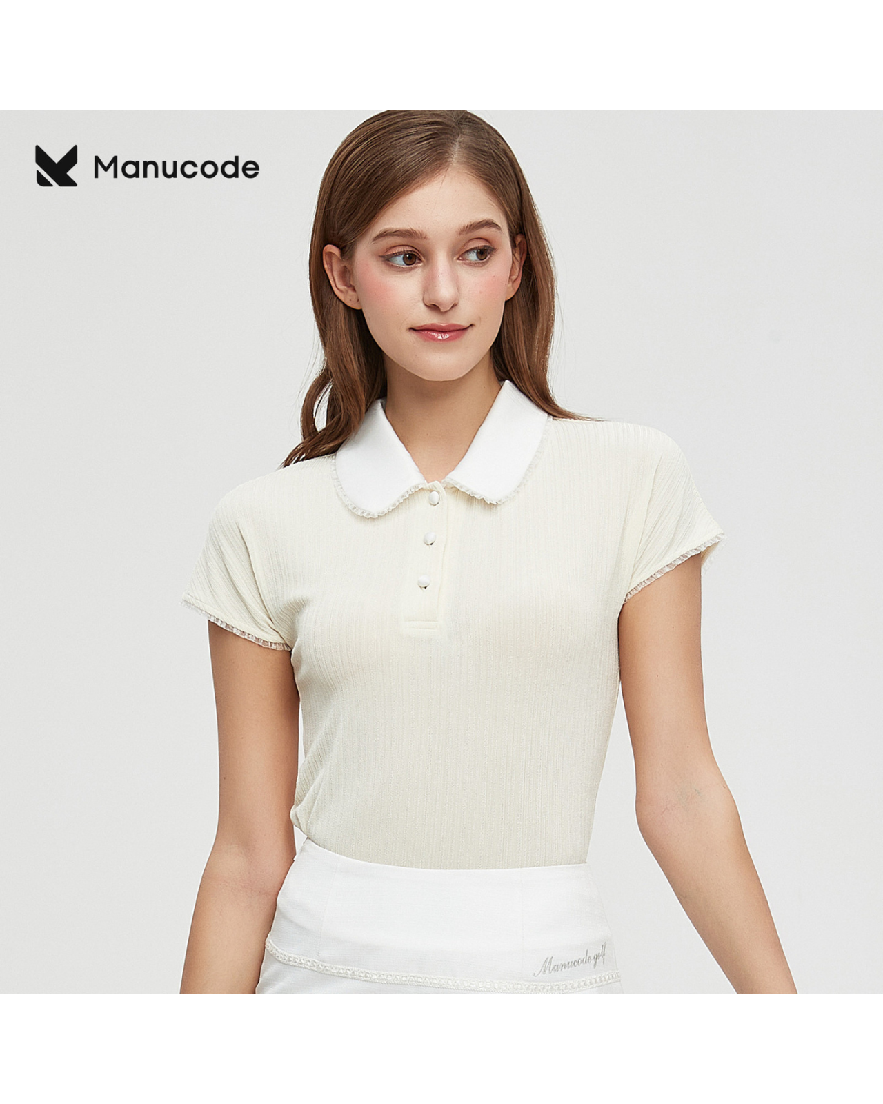 Doll Collar Short Sleeve Tops & Skirt Setup【M0011】
