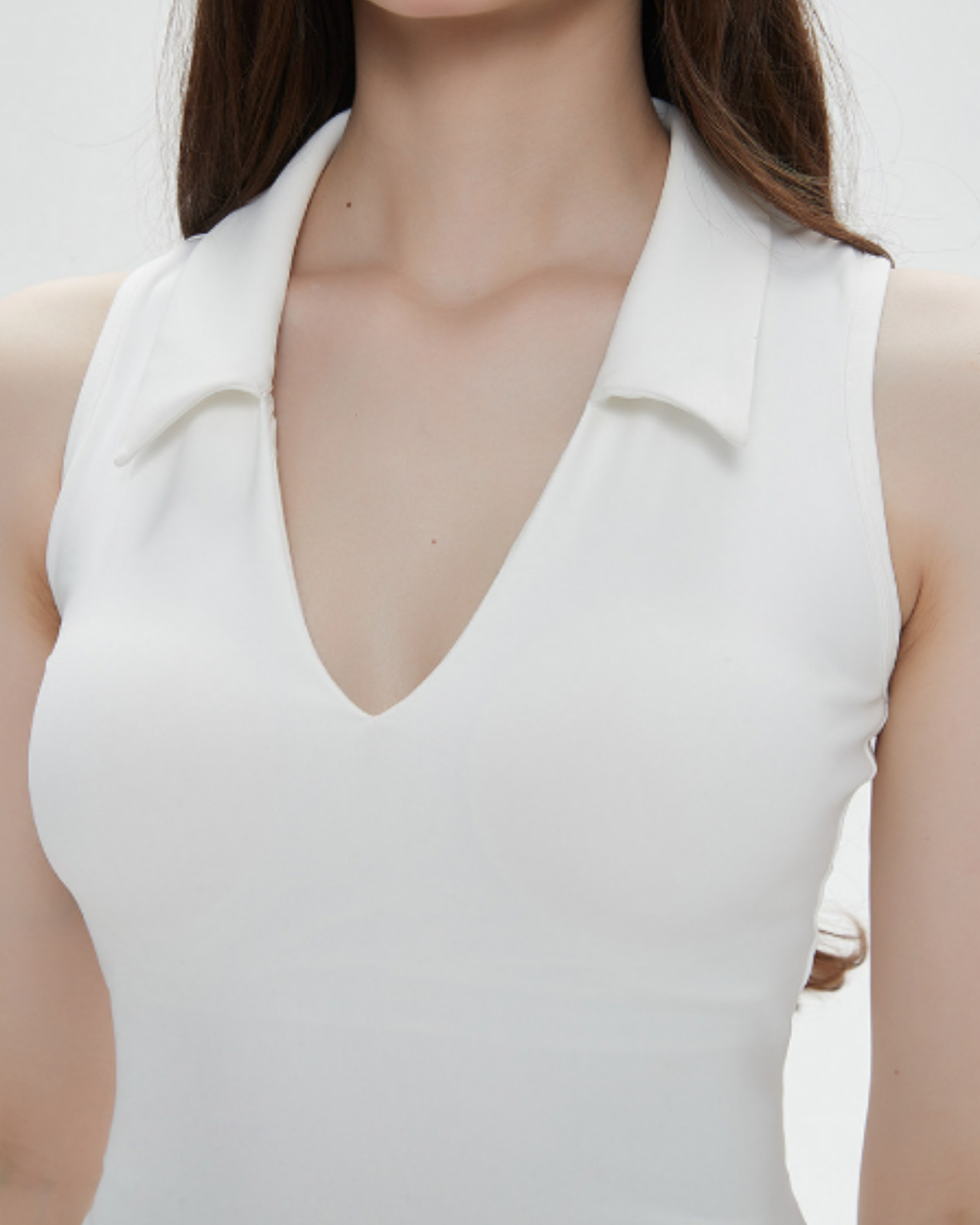 Sleeveless Back Lace Pleated Mini Dress【M0022】