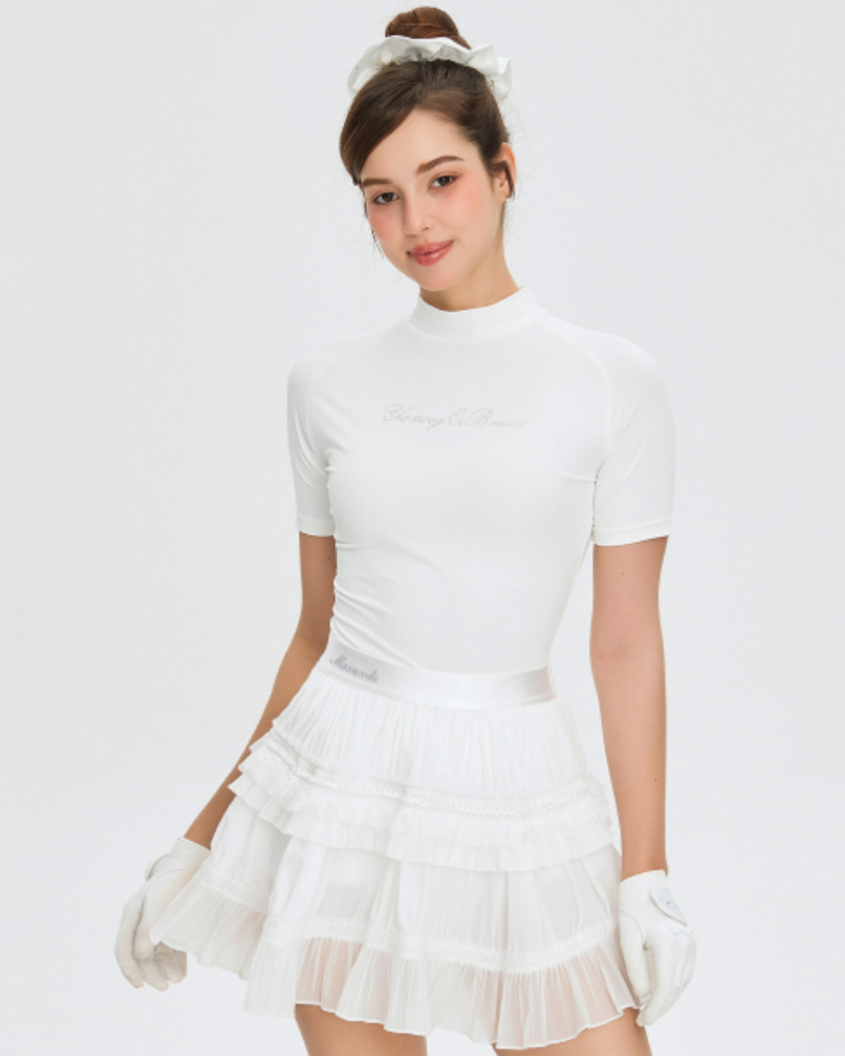 Rhinestone Ciffon Tiered Tops & Skirt Setup【M0031】