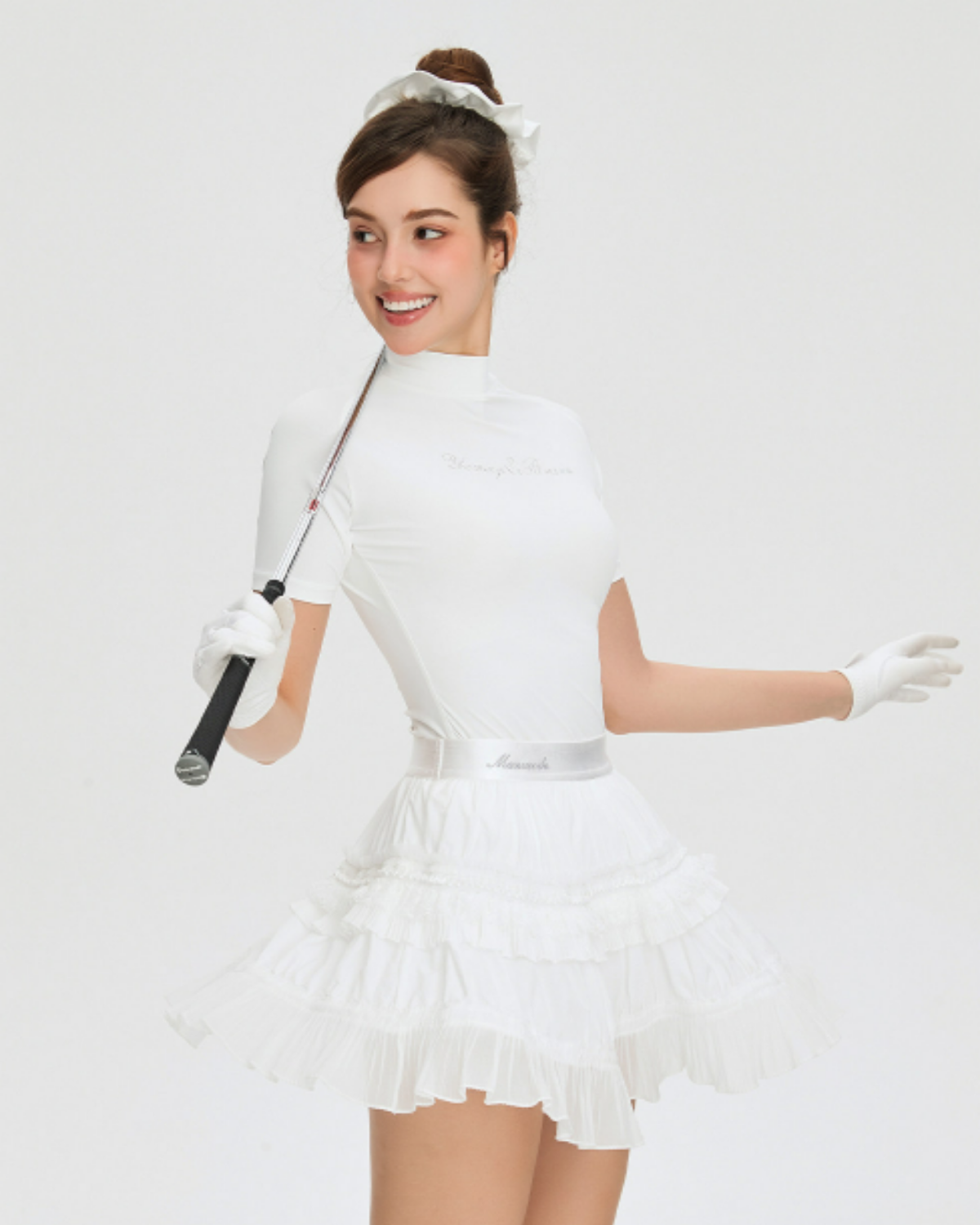 Rhinestone Ciffon Tiered Tops & Skirt Setup【M0031】