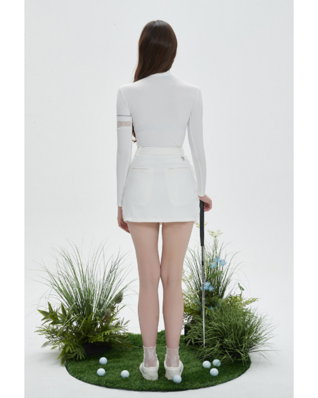 Lace Sleeve Tops & Skirt Setup【M0002】